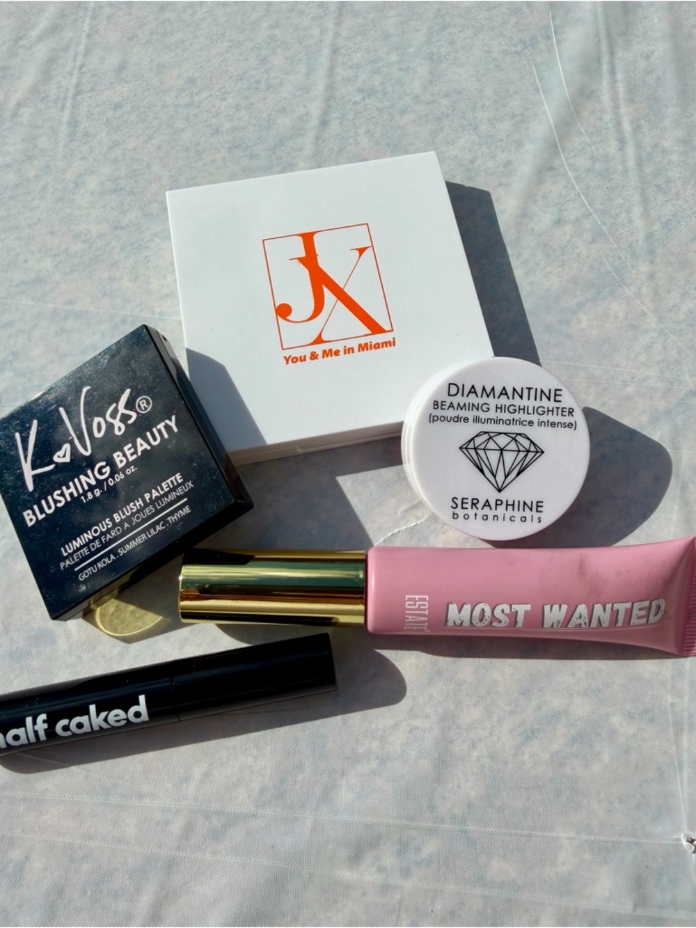 Makeup Bundle Highlight Shadow Half Caked Palette Seraphine LipGloss Retail $72